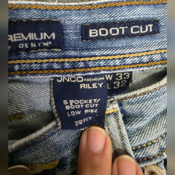 JNCO Premium Riley Bootcut Low Rise Jeans 33x32 Womens Denim - Picture 9 of 12